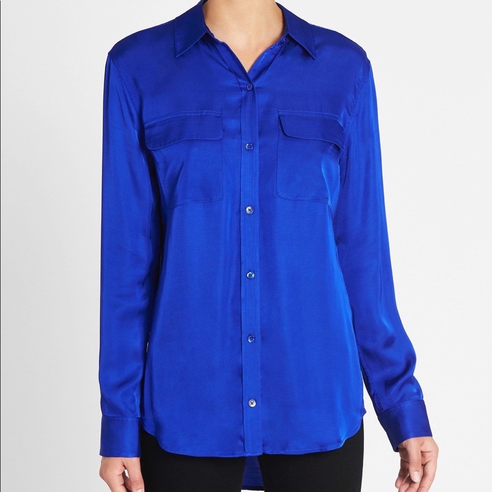 Equipment Silk Blouse Size S Hyper Blue